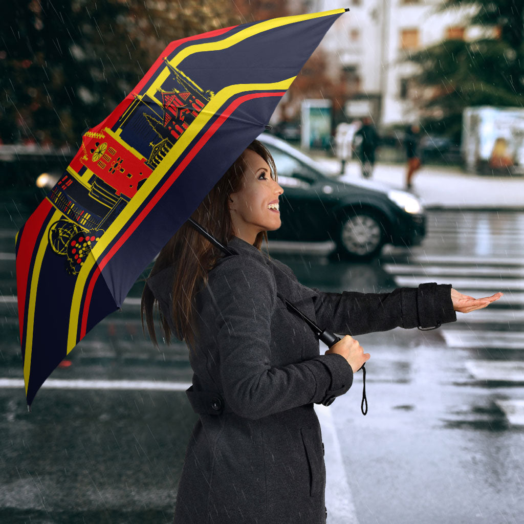 Personalised Adelaide Crows City Of Football Team Umbrella Adelaide City Skyline Illustration Sport Fan
