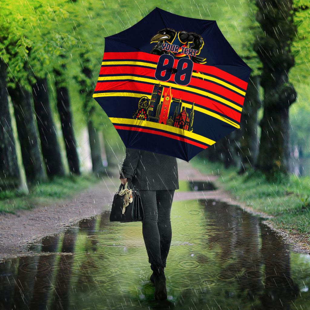 Personalised Adelaide Crows City Of Football Team Umbrella Adelaide City Skyline Illustration Sport Fan