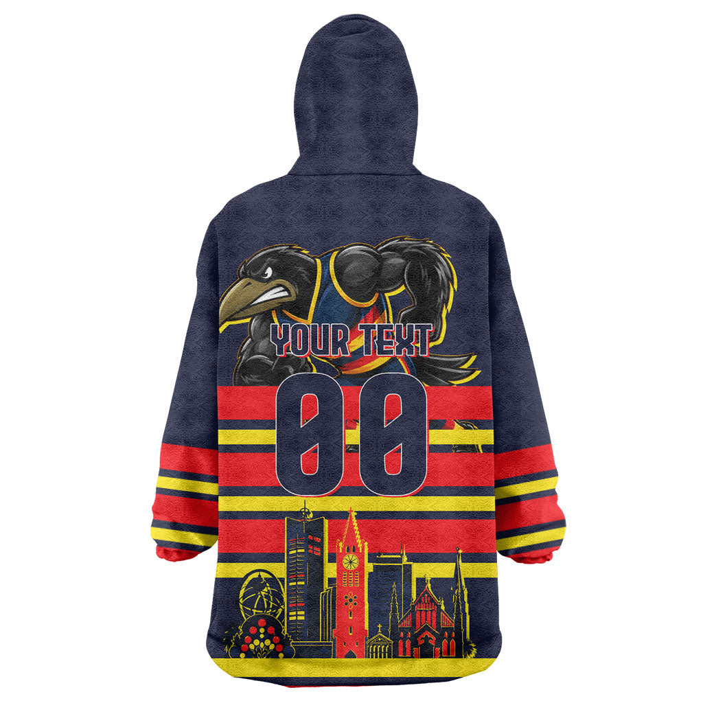 Personalised Adelaide Crows City Of Football Team Wearable Blanket Hoodie Adelaide City Skyline Illustration Sport Fan