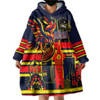 Personalised Adelaide Crows City Of Football Team Wearable Blanket Hoodie Adelaide City Skyline Illustration Sport Fan