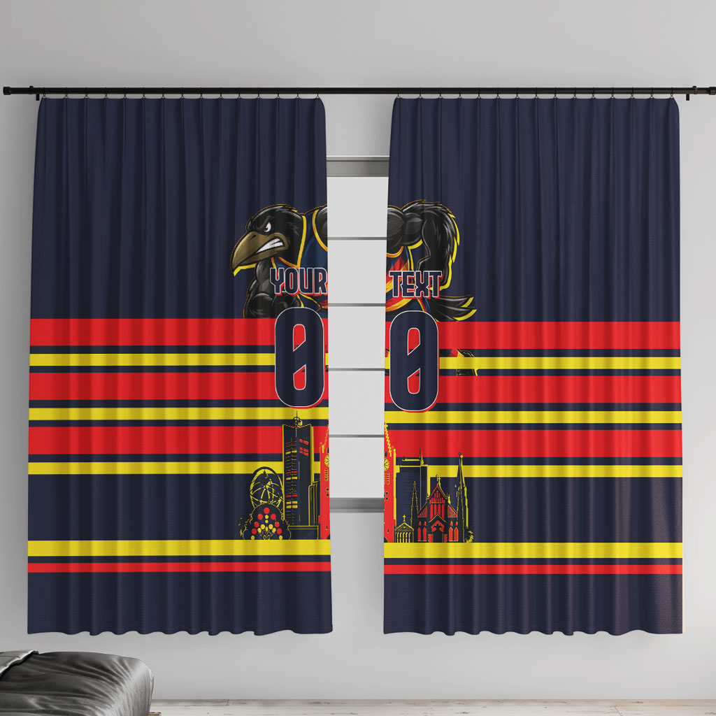 Personalised Adelaide Crows City Of Football Team Window Curtain Adelaide City Skyline Illustration Sport Fan