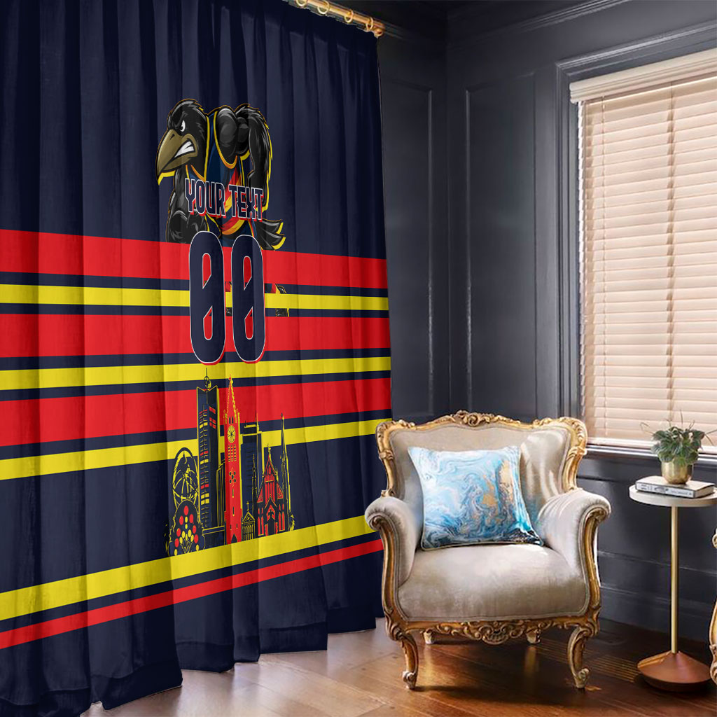 Personalised Adelaide Crows City Of Football Team Window Curtain Adelaide City Skyline Illustration Sport Fan