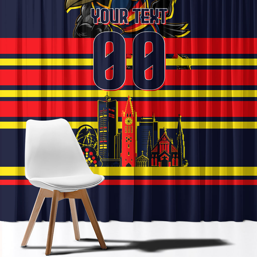 Personalised Adelaide Crows City Of Football Team Window Curtain Adelaide City Skyline Illustration Sport Fan