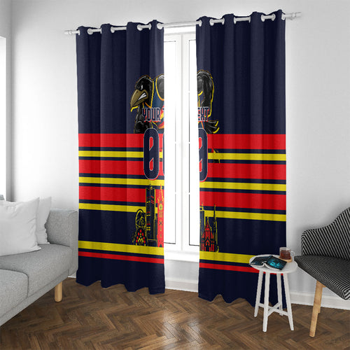 Personalised Adelaide Crows City Of Football Team Window Curtain Adelaide City Skyline Illustration Sport Fan
