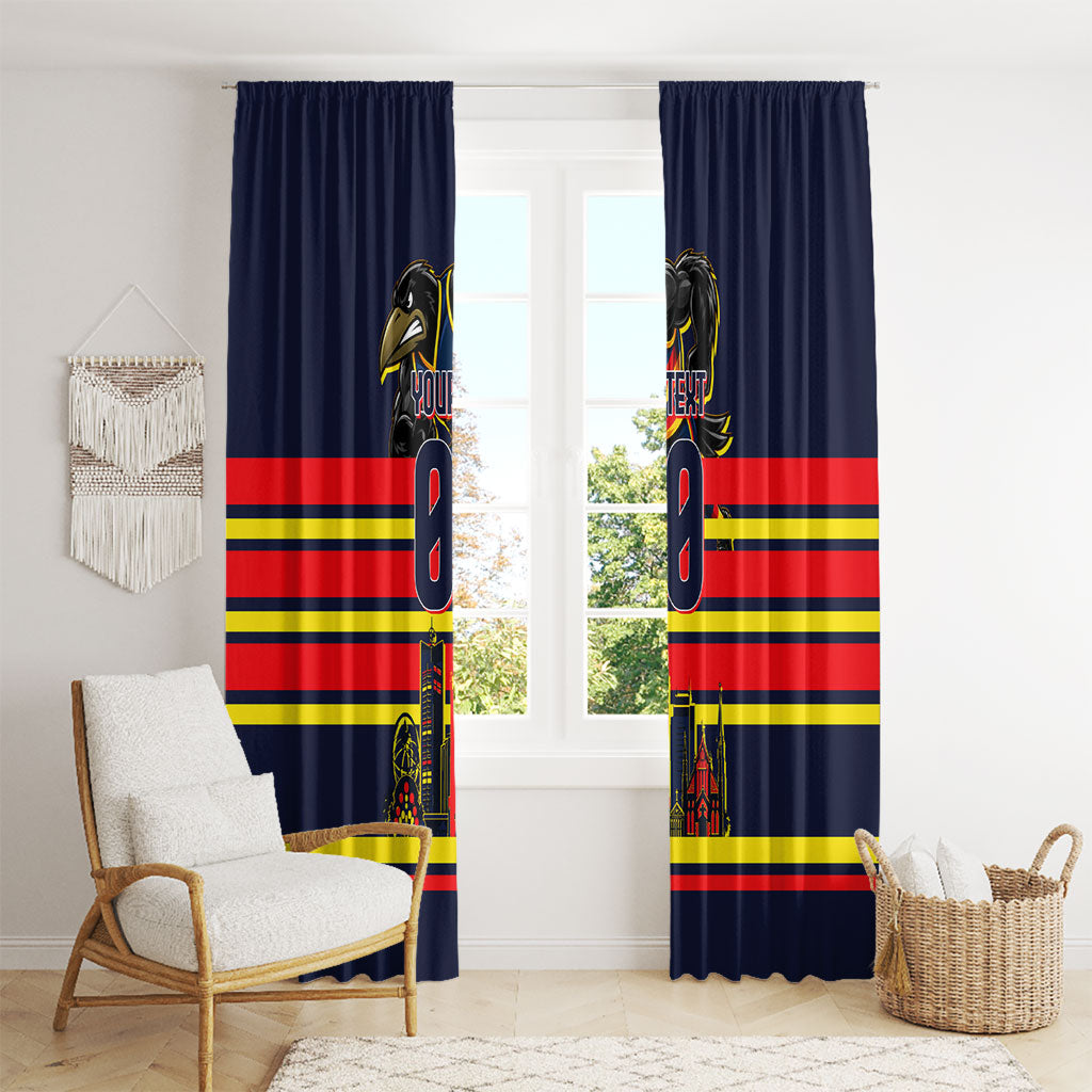 Personalised Adelaide Crows City Of Football Team Window Curtain Adelaide City Skyline Illustration Sport Fan