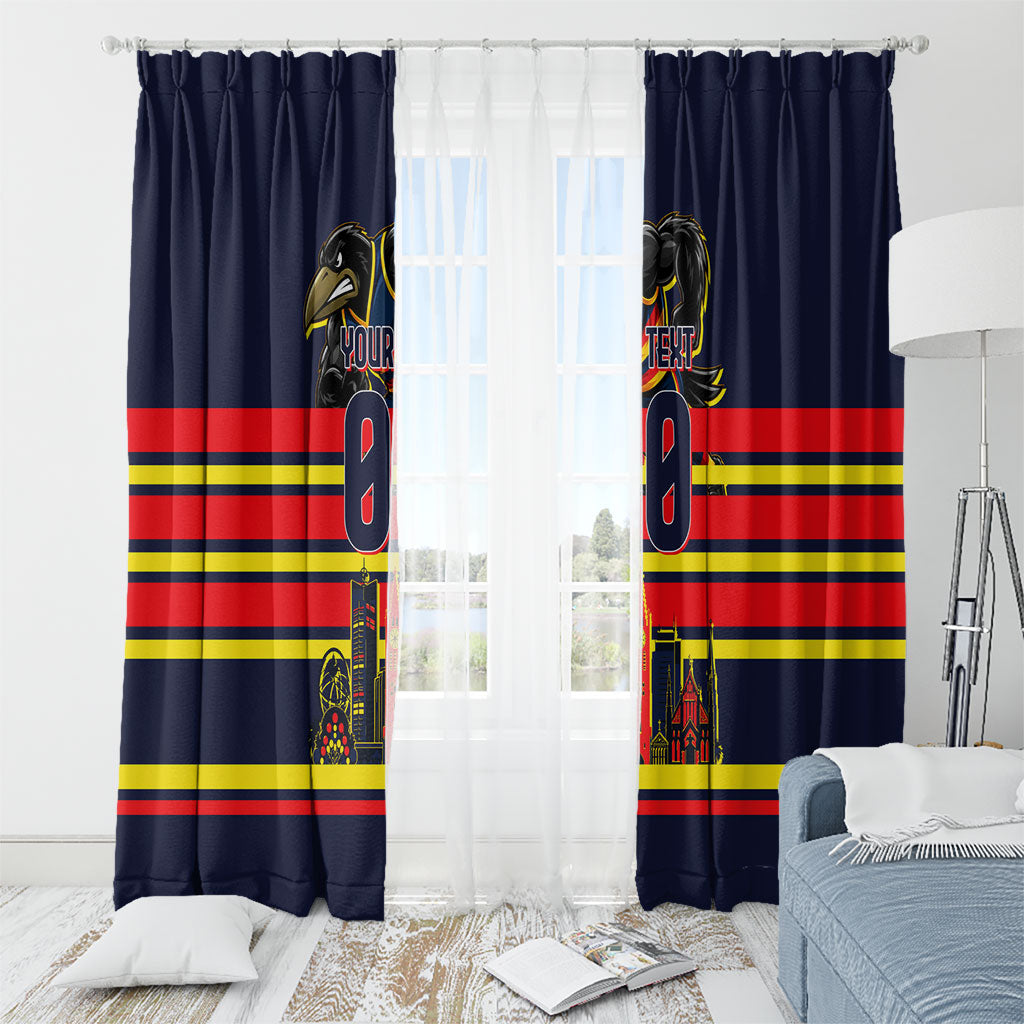 Personalised Adelaide Crows City Of Football Team Window Curtain Adelaide City Skyline Illustration Sport Fan