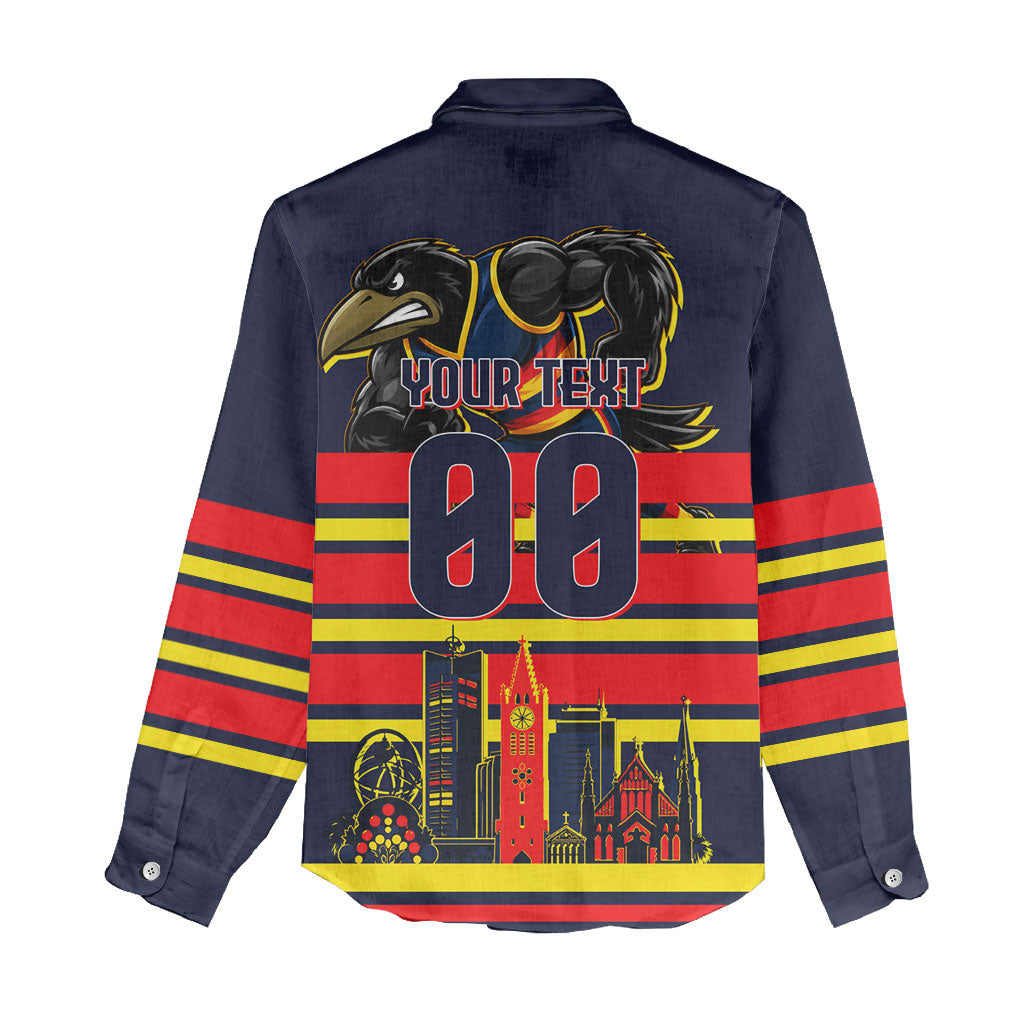 Personalised Adelaide Crows City Of Football Team Women Casual Shirt Adelaide City Skyline Illustration Sport Fan