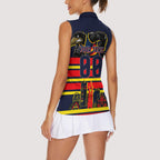 Personalised Adelaide Crows City Of Football Team Women Sleeveless Polo Shirt Adelaide City Skyline Illustration Sport Fan