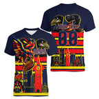 Personalised Adelaide Crows City Of Football Team Women V-Neck T-Shirt Adelaide City Skyline Illustration Sport Fan