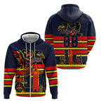 Personalised Adelaide Crows City Of Football Team Zip Hoodie Adelaide City Skyline Illustration Sport Fan