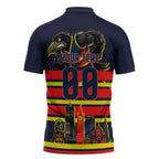 Personalised Adelaide Crows City Of Football Team Zipper Polo Shirt Adelaide City Skyline Illustration Sport Fan