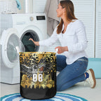 Personalised Collingwood Magpies City Of Football Team Laundry Basket Melbourne City Skyline Illustration Sport Fan
