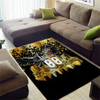 Personalised Collingwood Magpies City Of Football Team Area Rug Melbourne City Skyline Illustration Sport Fan