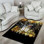 Personalised Collingwood Magpies City Of Football Team Area Rug Melbourne City Skyline Illustration Sport Fan