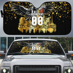 Personalised Collingwood Magpies City Of Football Team Auto Sun Shade Melbourne City Skyline Illustration Sport Fan