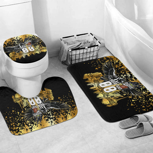Personalised Collingwood Magpies City Of Football Team Bathroom Set Melbourne City Skyline Illustration Sport Fan