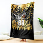 Personalised Collingwood Magpies City Of Football Team Blanket Melbourne City Skyline Illustration Sport Fan