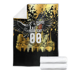 Personalised Collingwood Magpies City Of Football Team Blanket Melbourne City Skyline Illustration Sport Fan