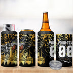 Personalised Collingwood Magpies City Of Football Team 4 in 1 Can Cooler Tumbler Melbourne City Skyline Illustration Sport Fan