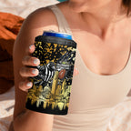 Personalised Collingwood Magpies City Of Football Team 4 in 1 Can Cooler Tumbler Melbourne City Skyline Illustration Sport Fan