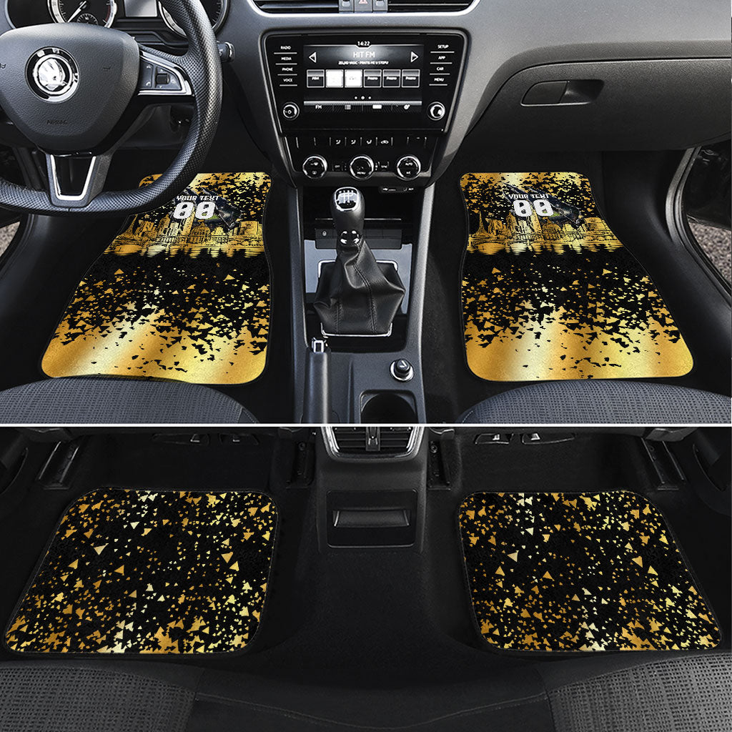 Personalised Collingwood Magpies City Of Football Team Car Mats Melbourne City Skyline Illustration Sport Fan