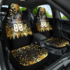 Personalised Collingwood Magpies City Of Football Team Car Seat Cover Melbourne City Skyline Illustration Sport Fan