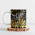 Personalised Collingwood Magpies City Of Football Team Ceramic Mug Melbourne City Skyline Illustration Sport Fan