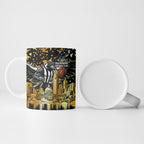 Personalised Collingwood Magpies City Of Football Team Ceramic Mug Melbourne City Skyline Illustration Sport Fan