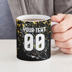Personalised Collingwood Magpies City Of Football Team Ceramic Mug Melbourne City Skyline Illustration Sport Fan