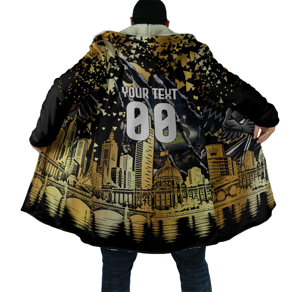 Personalised Collingwood Magpies City Of Football Team Cloak Melbourne City Skyline Illustration Sport Fan