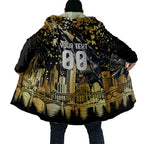 Personalised Collingwood Magpies City Of Football Team Cloak Melbourne City Skyline Illustration Sport Fan