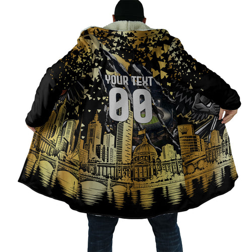 Personalised Collingwood Magpies City Of Football Team Cloak Melbourne City Skyline Illustration Sport Fan