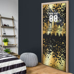 Personalised Collingwood Magpies City Of Football Team Door Cover Melbourne City Skyline Illustration Sport Fan