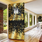 Personalised Collingwood Magpies City Of Football Team Door Cover Melbourne City Skyline Illustration Sport Fan