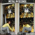 Personalised Collingwood Magpies City Of Football Team Door Cover Melbourne City Skyline Illustration Sport Fan