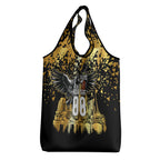 Personalised Collingwood Magpies City Of Football Team Grocery Bag Melbourne City Skyline Illustration Sport Fan