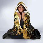 Personalised Collingwood Magpies City Of Football Team Hooded Blanket Melbourne City Skyline Illustration Sport Fan