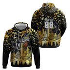 Personalised Collingwood Magpies City Of Football Team Hoodie Melbourne City Skyline Illustration Sport Fan