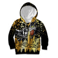 Personalised Collingwood Magpies City Of Football Team Kid Hoodie Melbourne City Skyline Illustration Sport Fan