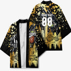 Personalised Collingwood Magpies City Of Football Team Kimono Melbourne City Skyline Illustration Sport Fan