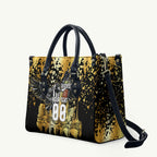 Personalised Collingwood Magpies City Of Football Team Leather Bag Melbourne City Skyline Illustration Sport Fan