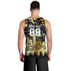 Personalised Collingwood Magpies City Of Football Team Men Tank Top Melbourne City Skyline Illustration Sport Fan