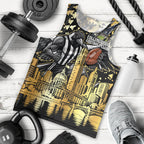 Personalised Collingwood Magpies City Of Football Team Men Tank Top Melbourne City Skyline Illustration Sport Fan