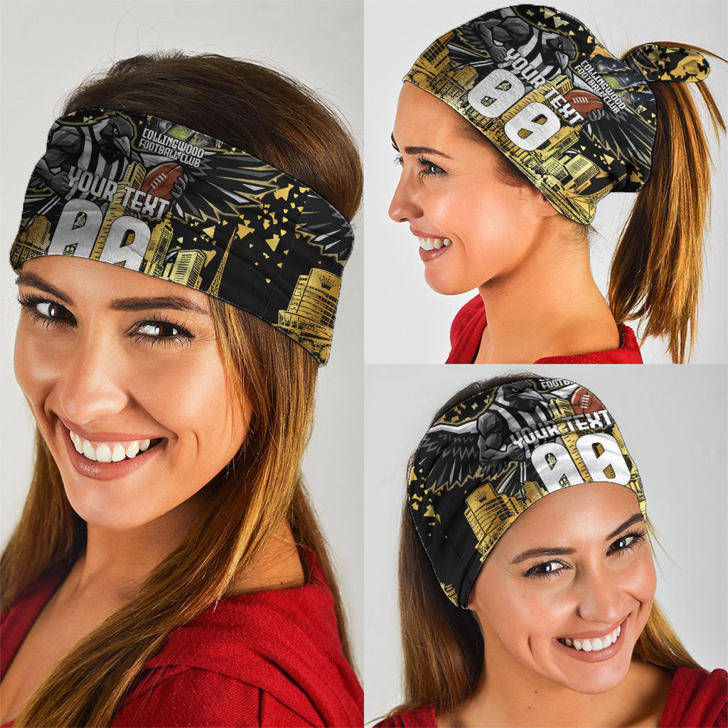 Personalised Collingwood Magpies City Of Football Team Neck Gaiter Melbourne City Skyline Illustration Sport Fan