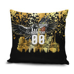 Personalised Collingwood Magpies City Of Football Team Pillow Cover Melbourne City Skyline Illustration Sport Fan