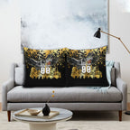 Personalised Collingwood Magpies City Of Football Team Pillow Cover Melbourne City Skyline Illustration Sport Fan