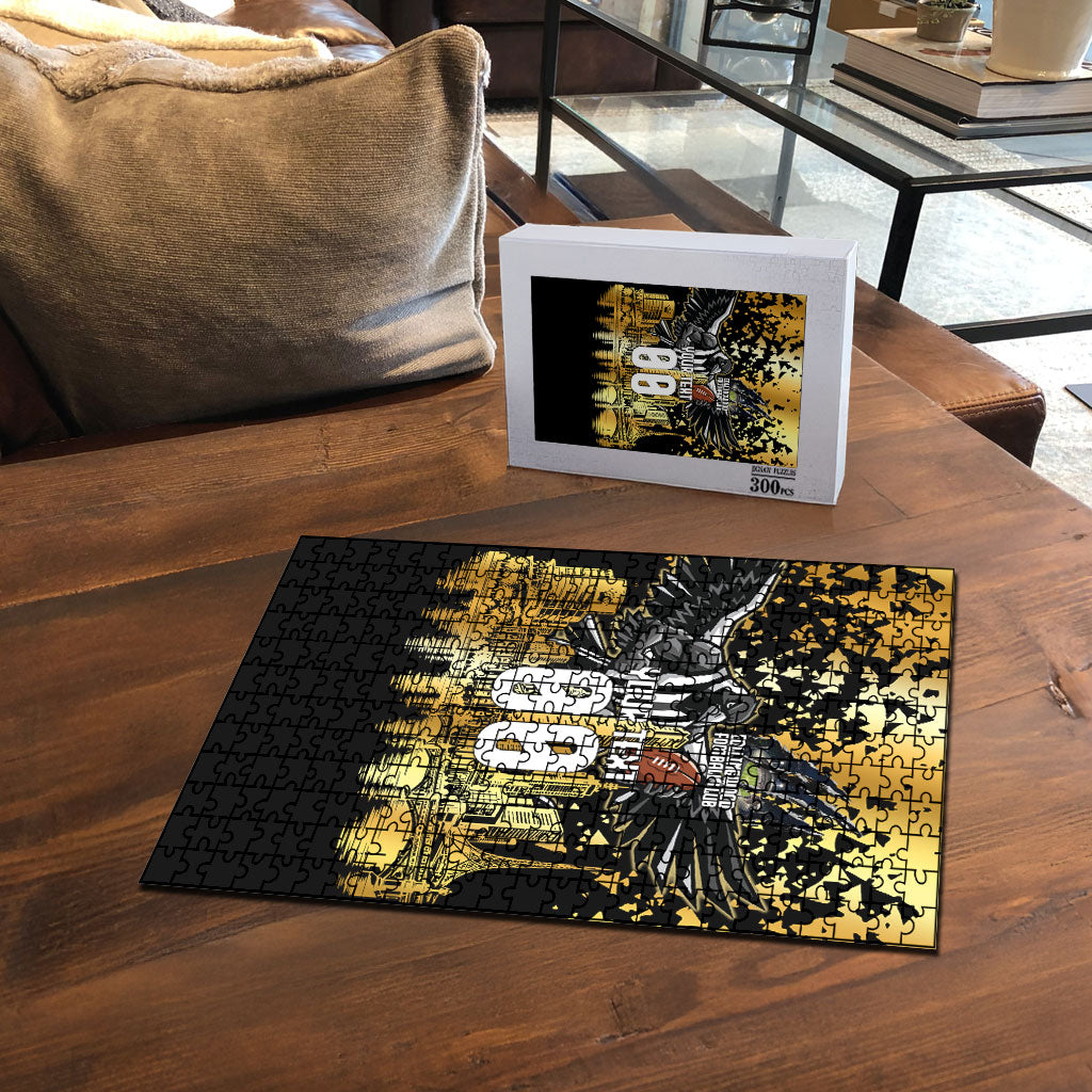 Personalised Collingwood Magpies City Of Football Team Puzzle Melbourne City Skyline Illustration Sport Fan
