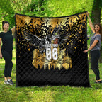Personalised Collingwood Magpies City Of Football Team Quilt Melbourne City Skyline Illustration Sport Fan