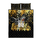 Personalised Collingwood Magpies City Of Football Team Quilt Bed Set Melbourne City Skyline Illustration Sport Fan