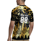 Personalised Collingwood Magpies City Of Football Team Rugby Jersey Melbourne City Skyline Illustration Sport Fan